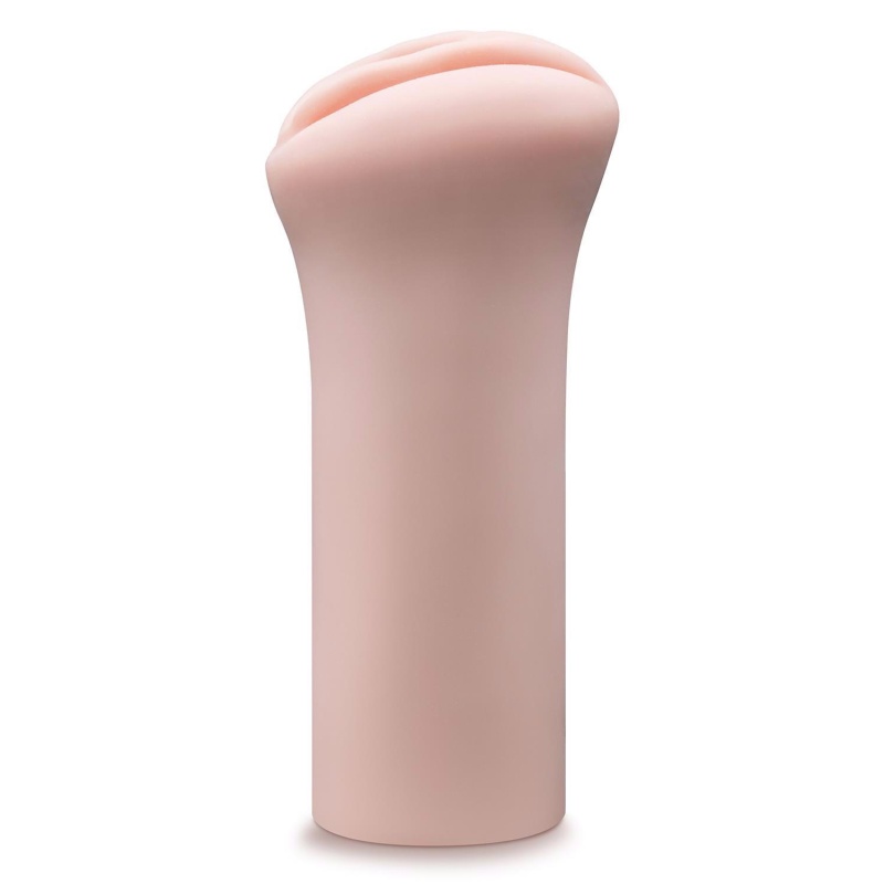 Masturbator Ashlynn Beige - TPE X5® Plus, żebrowany kanał, otwarta konstrukcja, 12,7 cm - 4