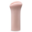 Masturbator Ashlynn Beige - TPE X5® Plus, żebrowany kanał, otwarta konstrukcja, 12,7 cm - 4