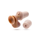 Masturbator Ashlynn Beige - TPE X5® Plus, żebrowany kanał, otwarta konstrukcja, 12,7 cm - 5