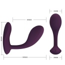 Wibrator Baird Purple z 12 trybami wibracji i aplikacją - 20 cm - 8