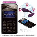 Wibrator Baird Purple z 12 trybami wibracji i aplikacją - 20 cm - 19