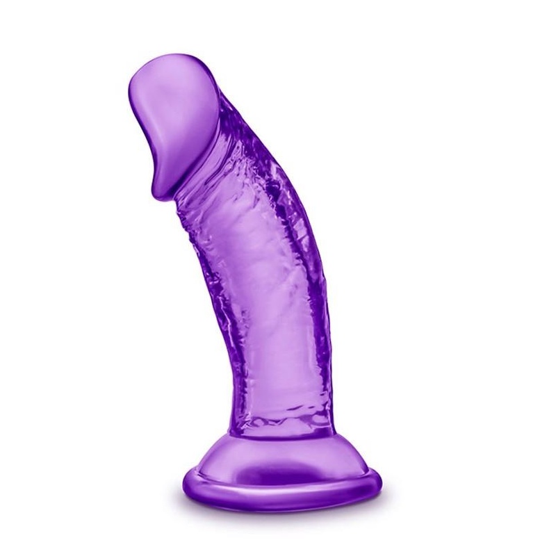 Dildo Sweet N Small z przyssawką, fioletowe, 10,2 cm - 2