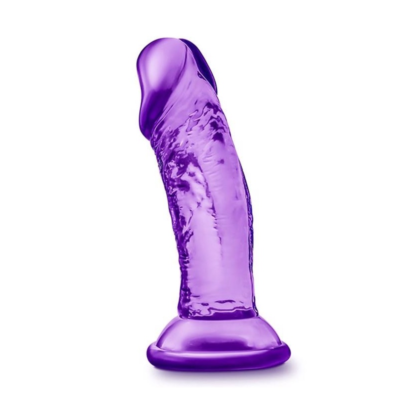Dildo Sweet N Small z przyssawką, fioletowe, 10,2 cm - 4