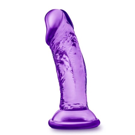 Dildo Sweet N Small z przyssawką, fioletowe, 10,2 cm - 4