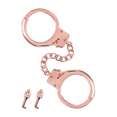 Menottes pour poignets en métal or rose - 1