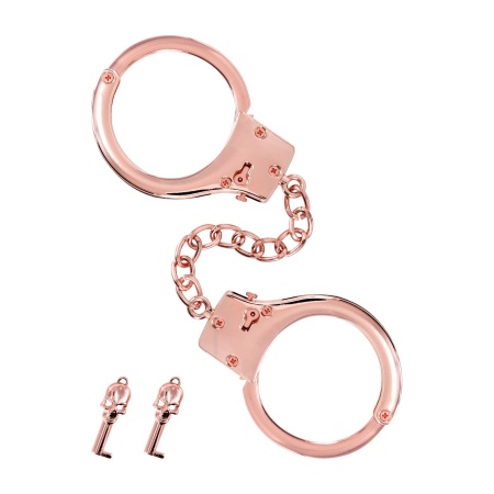 Menottes pour poignets en métal or rose - 1