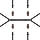 Zestaw pasów pod materac Under-Mattress Restraint Set Black - 4 w pełni regulowane taśmy, wyściełane mankiety, metalowe pierście - 2