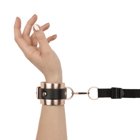 Zestaw pasów pod materac Under-Mattress Restraint Set Black - 4 w pełni regulowane taśmy, wyściełane mankiety, metalowe pierście - 9