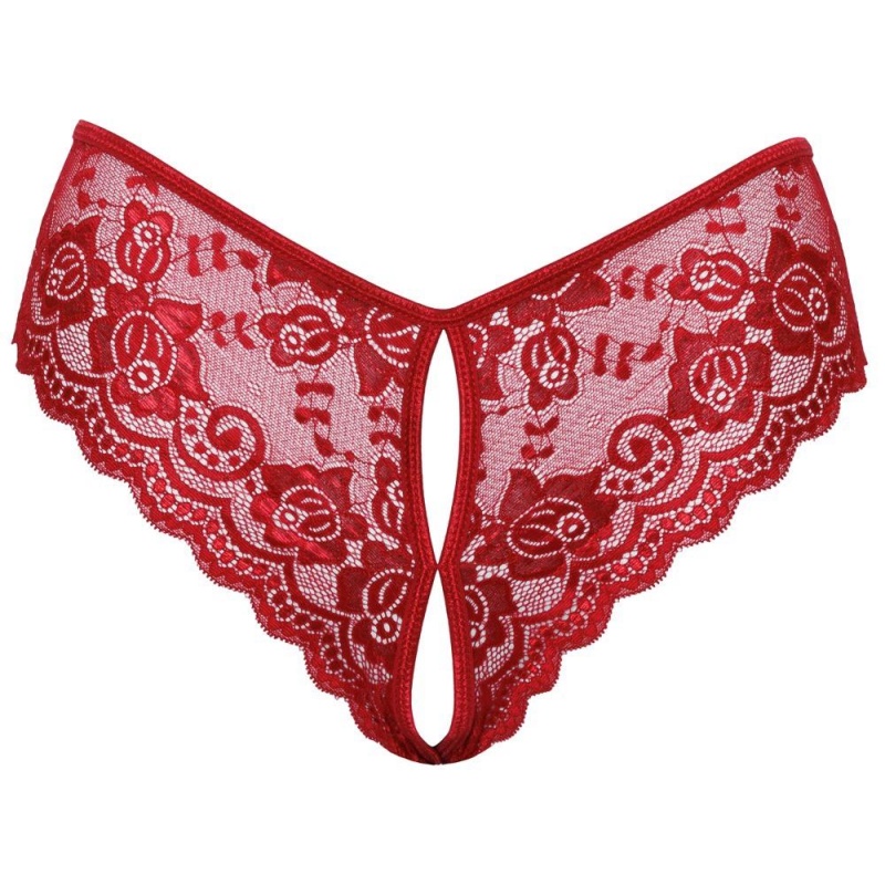 Crotchless panty red XL - 5