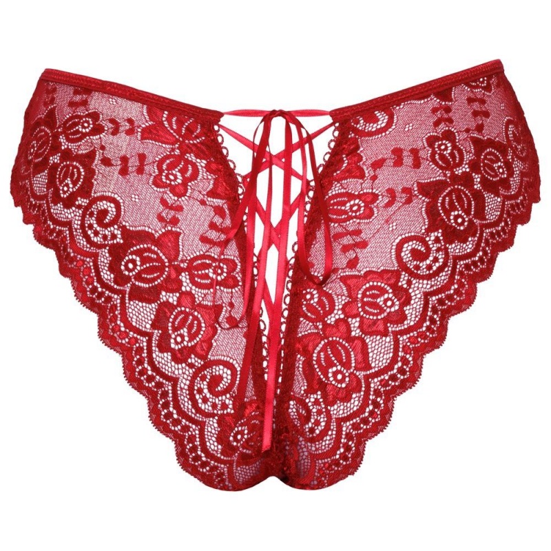 Crotchless panty red XL - 6
