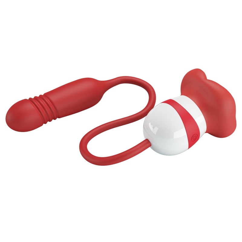 Wibrator Ashlynn w kształcie ust z funkcją lizania i wibracji - 10,5 cm - 3