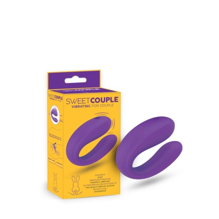 Wibrator dla par Sweet Couple Purple (Yellow Box) - elastyczny kształt U, stymulacja punktu G i łechtaczki, kompaktowy - 4