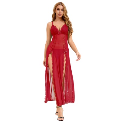 Long, sexy red nightgown + thong S\\M - 1