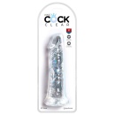 Dildo King Cock Clear 8 – realistyczny żołądź i żyłkowanie, podstawa ssąca, TPE, 21,8 cm - 1