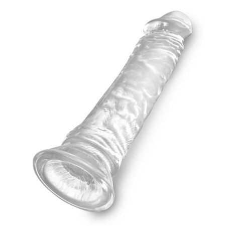 Dildo King Cock Clear 8 – realistyczny żołądź i żyłkowanie, podstawa ssąca, TPE, 21,8 cm - 6