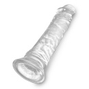 Dildo King Cock Clear 8 – realistyczny żołądź i żyłkowanie, podstawa ssąca, TPE, 21,8 cm - 6