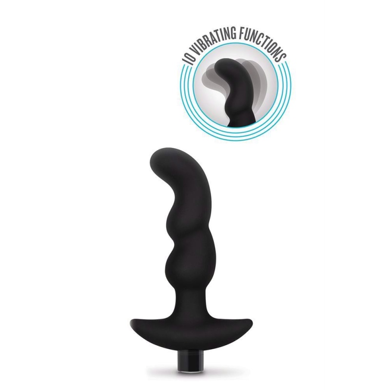Wibrujący Masażer Prostaty Anal Adventures Platinum 03 - Zakrzywiony Silikon Ultrasilk, 10 Trybów Wibracji, 15,2 cm - 3