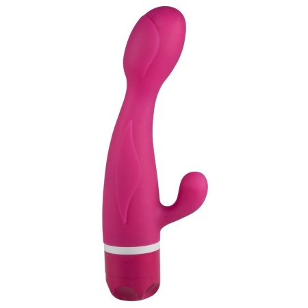 Wibrator Pink Leaf 21 cm z boczną strukturą liściastą i ramieniem stymulującym łechtaczkę - 2