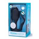 Korek analny z pierścieniem Vibrating Snug & Tug XL Black - obciążony, wibrujący, szerokość insertywna 4,3 cm - 1