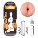 Masturbator analny Anus Lotus Tunnel Vibrating 16 cm, cielisty - 1