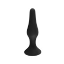 Anal Plug Black Medium - gładki silikon, bez wibracji, długość użytkowa 9,5 cm, maks. średnica 2,7 cm - 1