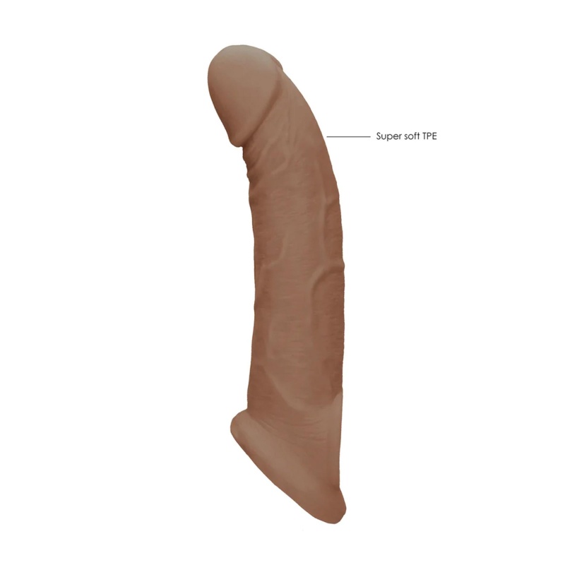 Nakładka na penisa RealRock Penis Sheath Skin TPE 23 cm - realistyczna tekstura, bez ftalanów - 6