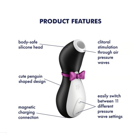 Stymulator łechtaczki Penguin z technologią Air Pulse, 10,8 cm - 4