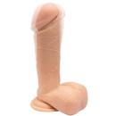 Rotacyjny wibrator dildo 19 cm TPE, 10 trybów wibracji, średnica 4 cm - 1