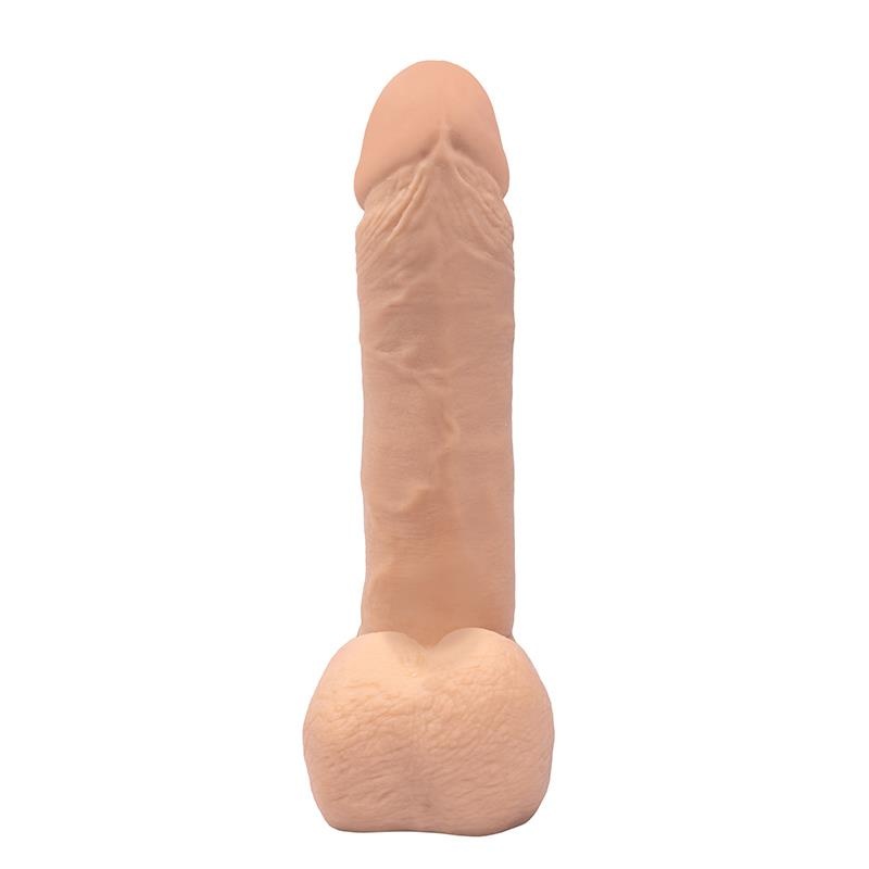 Rotacyjny wibrator dildo 19 cm TPE, 10 trybów wibracji, średnica 4 cm - 6