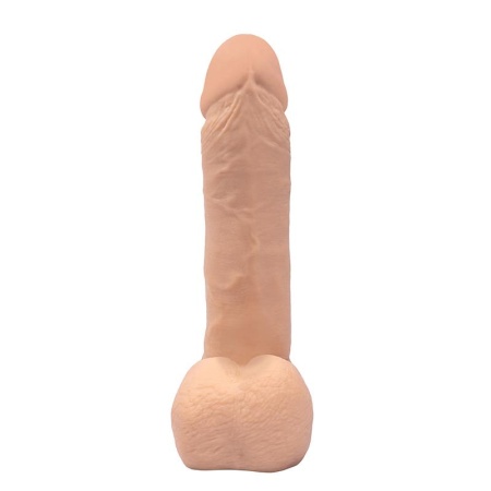 Rotacyjny wibrator dildo 19 cm TPE, 10 trybów wibracji, średnica 4 cm - 6