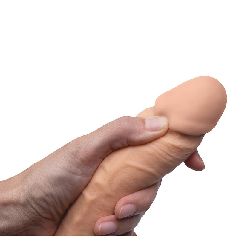Rotacyjny wibrator dildo 19 cm TPE, 10 trybów wibracji, średnica 4 cm - 7