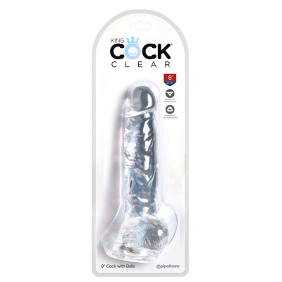 Cock with Balls 8 – realistyczny dildo z jądrami i podstawą ssącą, TPE, 22,2 cm, śr. 5,1 cm - 1