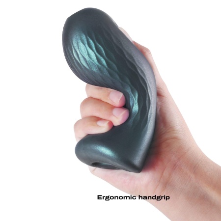 SILI-CUP DUAL SENSATION - Masturbator dwuwejściowy manualny z silikonu płynnego, 14,1 cm - 4
