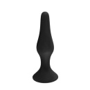 Anal Plug Black Large - duży korek analny z silikonu medycznego, gładka powierzchnia i stabilna podstawa, długość całkowita 12,5 - 1