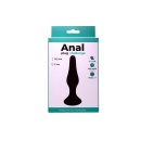 Anal Plug Black Large - duży korek analny z silikonu medycznego, gładka powierzchnia i stabilna podstawa, długość całkowita 12,5 - 2