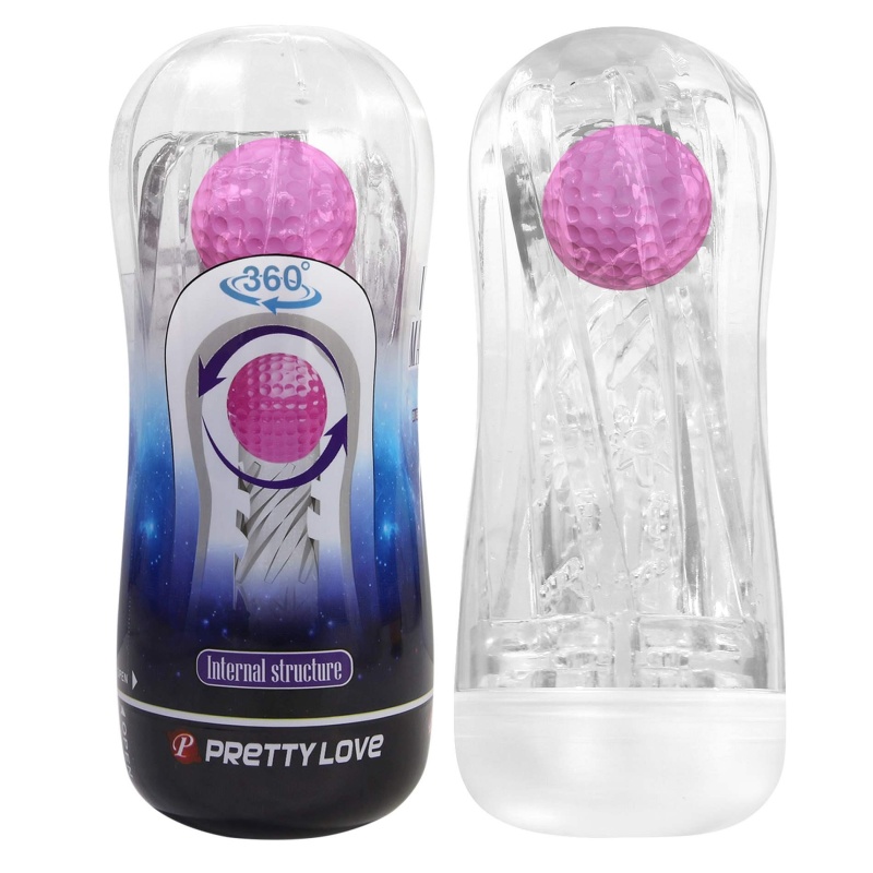 Masturbator próżniowy marki z kulką magiczną - wodoodporny, 15 cm długości - 1