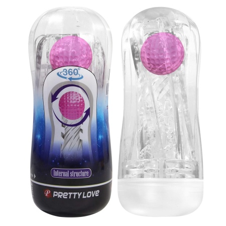 Masturbator próżniowy marki z kulką magiczną - wodoodporny, 15 cm długości - 1