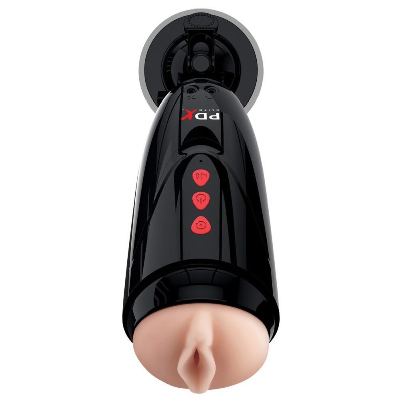 Masturbator wibracyjny Dirty Talk Starter Stroker z przyssawką i funkcją głosową 17,8 cm - 2