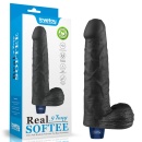 Wibrator Real Softee 23 cm czarny z wibracjami - 1