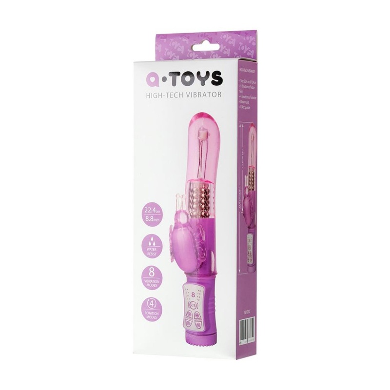 Wibrator króliczek 761032 z rotacją i stymulatorem łechtaczki, 13 cm - 1