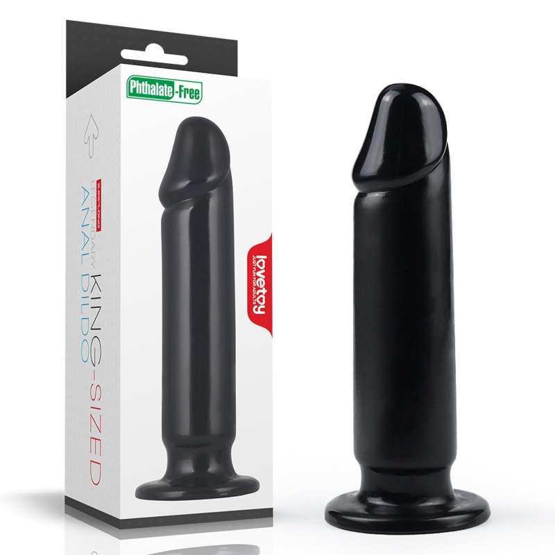 King Sized Anal Dildo 23,5 cm x 4,8 cm – Czarny PVC - 1