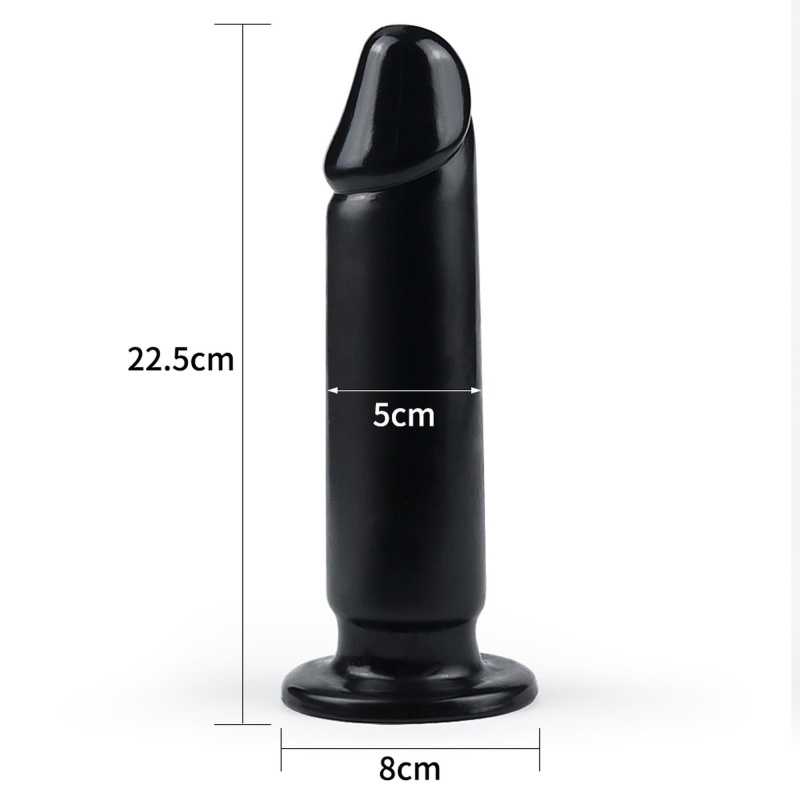 King Sized Anal Dildo 23,5 cm x 4,8 cm – Czarny PVC - 7