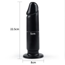 King Sized Anal Dildo 23,5 cm x 4,8 cm – Czarny PVC - 7
