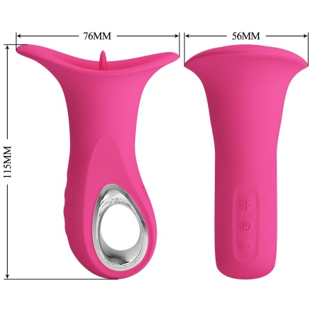 Wibrator oralny Clyde z 12 trybami lizania i wibracji, 18 cm - 11
