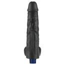 Wibrator Real Softee 25,5 cm TPE, czarny - 6