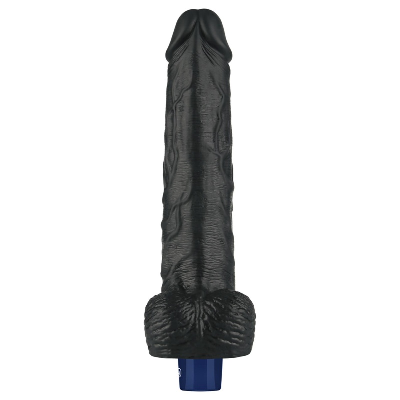 Wibrator Real Softee 25,5 cm TPE, czarny - 7