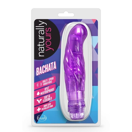 Wibrator Blush Novelties Naturally Yours Bachata Purple - zakrzywiona końcówka do stymulacji punktu G, 16,5 cm - 1