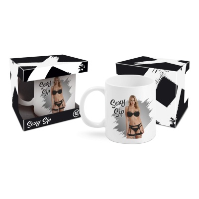 Kubek erotyczny Sexy Sip 300 ml z losowym wzorem na wieczór kawalerski - 1