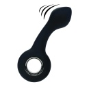 Vibrating Bulb Silicone Prostate Massager with Loop - Black - 1