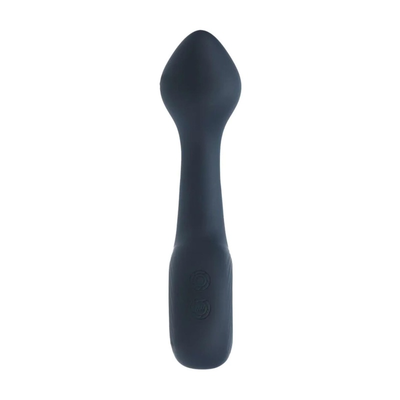 Vibrating Bulb Silicone Prostate Massager with Loop - Black - 4